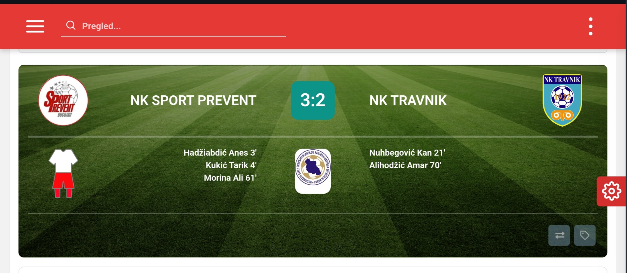 U15 NK Sport Prevent - NK Travnik 3-2