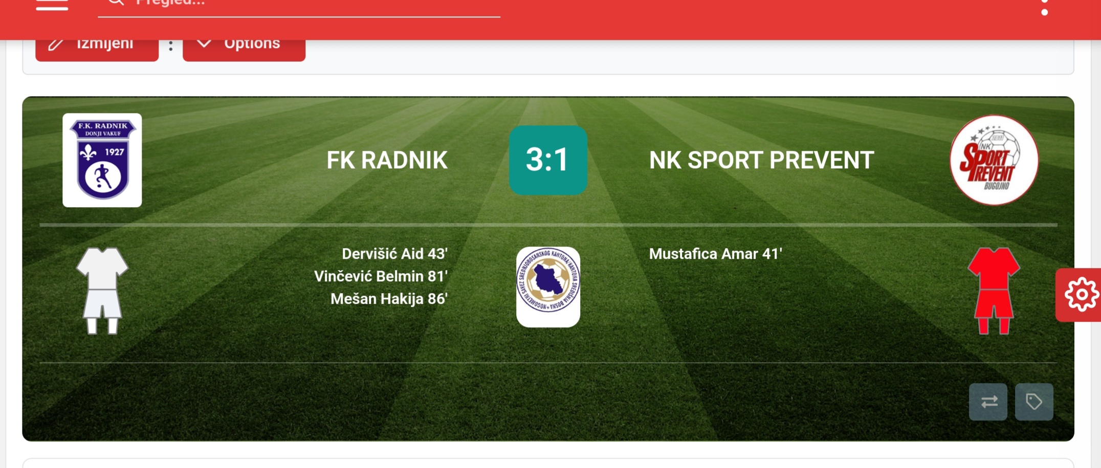 FK Radnik - NK Sport Prevent 3:1
